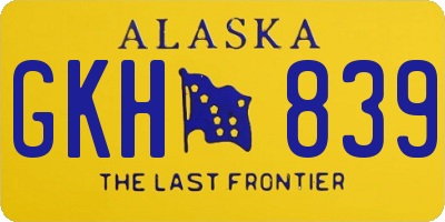 AK license plate GKH839
