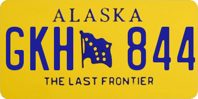 AK license plate GKH844