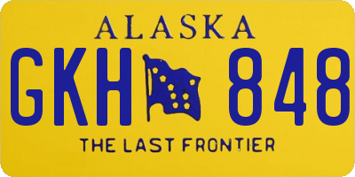 AK license plate GKH848
