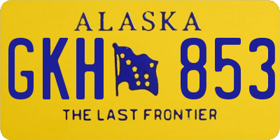 AK license plate GKH853