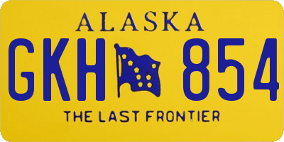 AK license plate GKH854