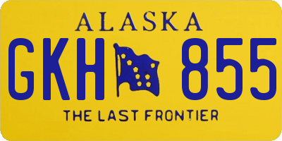 AK license plate GKH855