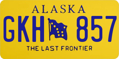 AK license plate GKH857