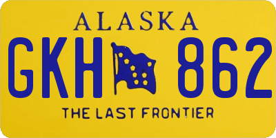 AK license plate GKH862