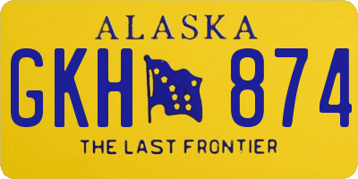 AK license plate GKH874