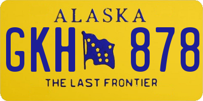 AK license plate GKH878