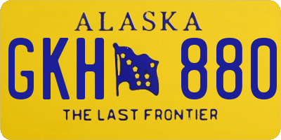 AK license plate GKH880