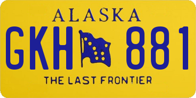 AK license plate GKH881
