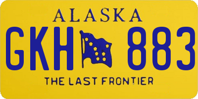 AK license plate GKH883