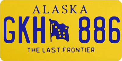 AK license plate GKH886