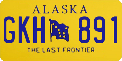 AK license plate GKH891