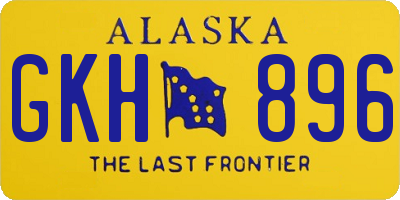AK license plate GKH896