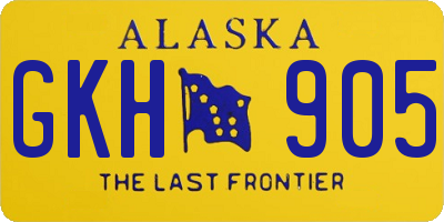 AK license plate GKH905