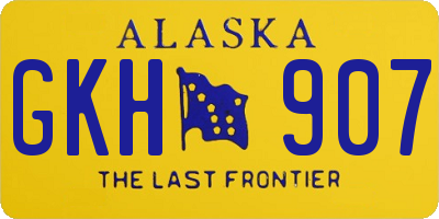 AK license plate GKH907