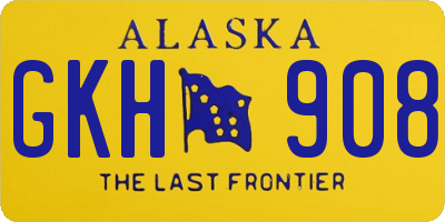AK license plate GKH908
