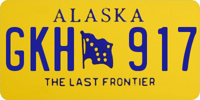 AK license plate GKH917