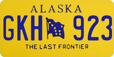 AK license plate GKH923