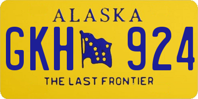 AK license plate GKH924