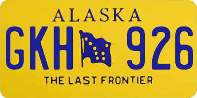 AK license plate GKH926