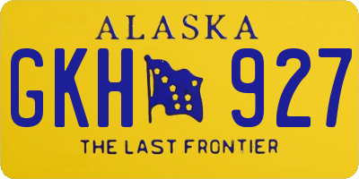 AK license plate GKH927