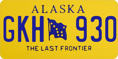 AK license plate GKH930