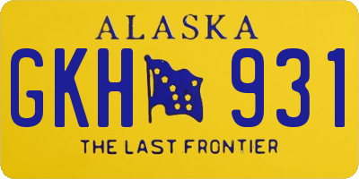 AK license plate GKH931