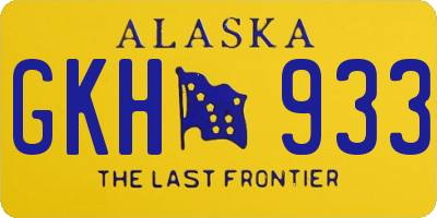 AK license plate GKH933