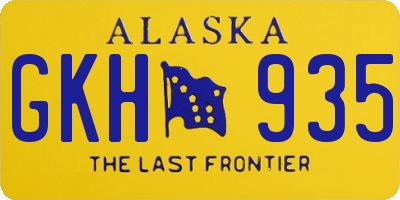 AK license plate GKH935