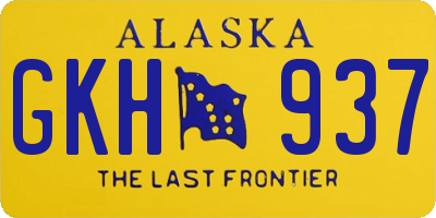 AK license plate GKH937