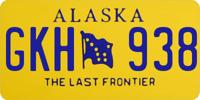 AK license plate GKH938
