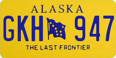 AK license plate GKH947