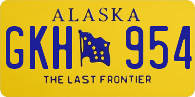 AK license plate GKH954