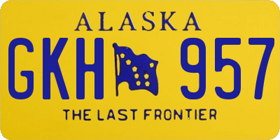 AK license plate GKH957