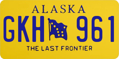 AK license plate GKH961