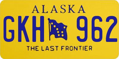 AK license plate GKH962