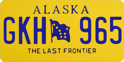 AK license plate GKH965
