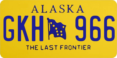 AK license plate GKH966