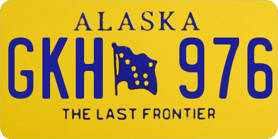 AK license plate GKH976
