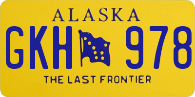 AK license plate GKH978