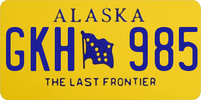 AK license plate GKH985