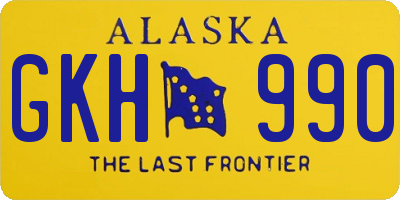 AK license plate GKH990