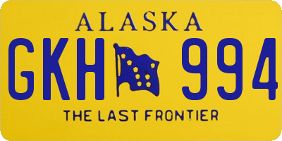 AK license plate GKH994