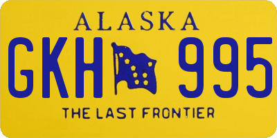 AK license plate GKH995