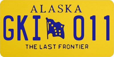 AK license plate GKI011