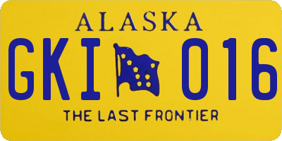 AK license plate GKI016