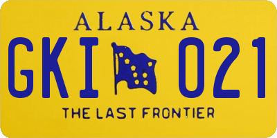 AK license plate GKI021