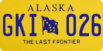 AK license plate GKI026