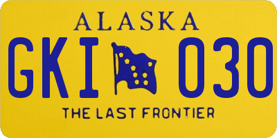 AK license plate GKI030