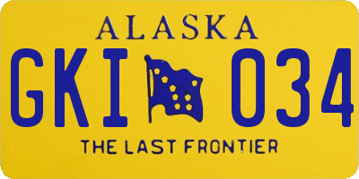 AK license plate GKI034
