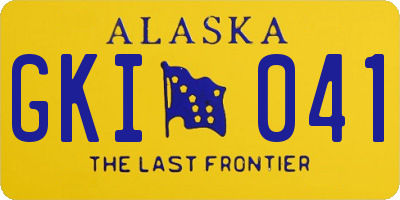 AK license plate GKI041